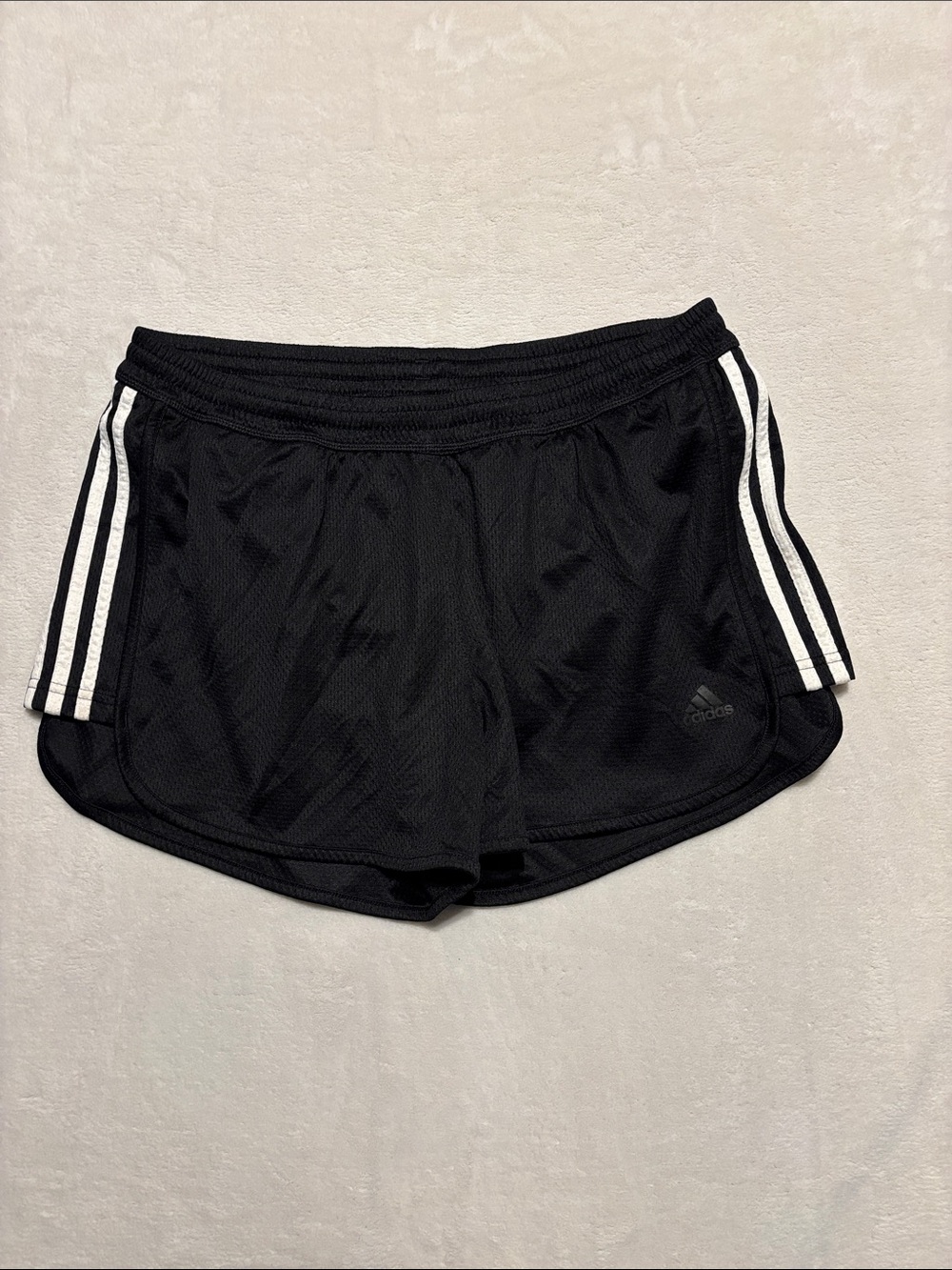 Adidas Climalite Black White Elastic Waist Shorts XL